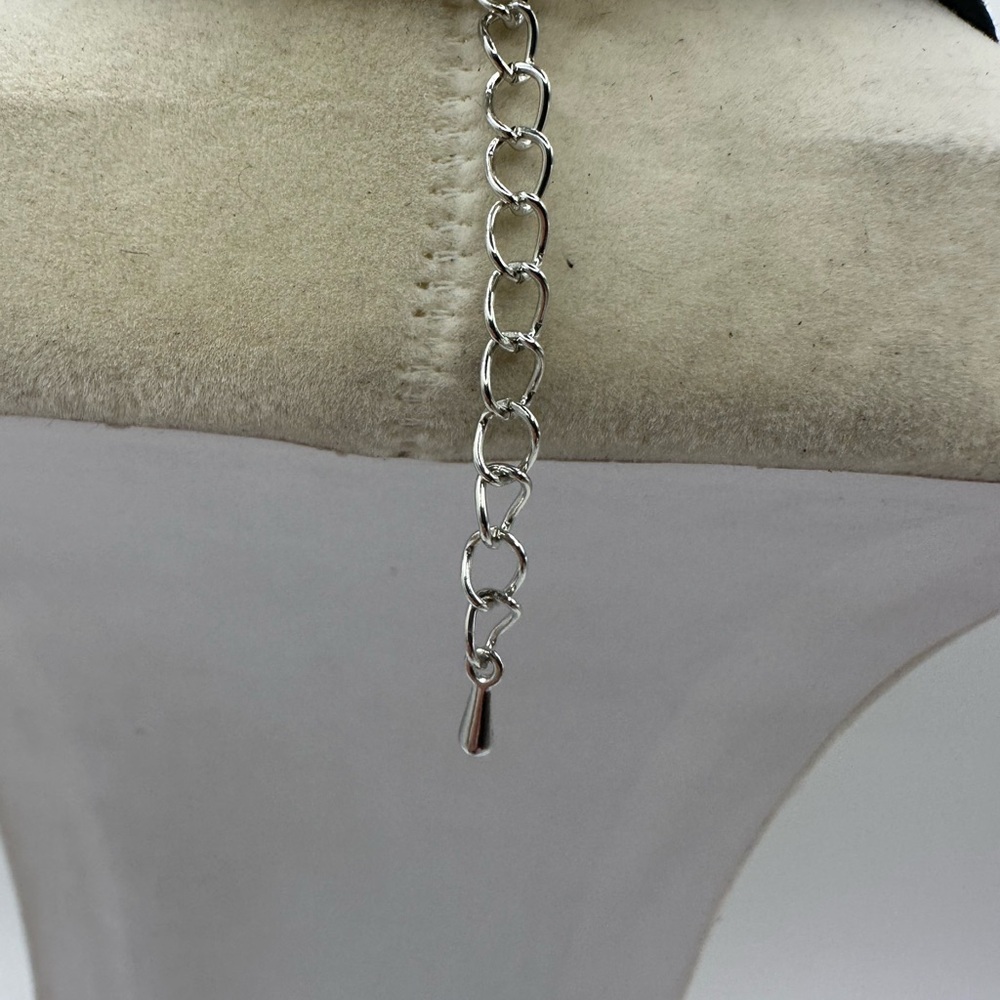 Unique Wolf Shaped Caribbean Calcite Pendant Necklace in Black Faux Suede - Picture 9 of 9